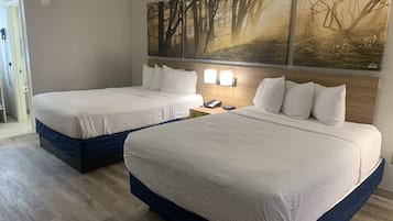 Desk, blackout curtains, iron/ironing board, free WiFi