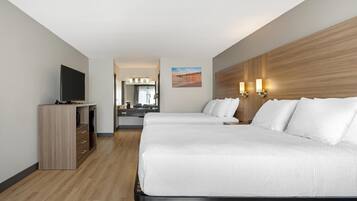 Standard Room, 2 Queen Beds, Non Smoking, Refrigerator & Microwave | Iron/ironing board, free cribs/infant beds, rollaway beds, free WiFi