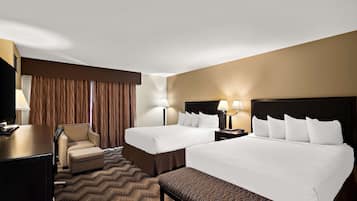 Standard Room, 2 Queen Beds, Non Smoking, Refrigerator & Microwave | Desk, laptop workspace, iron/ironing board, free WiFi