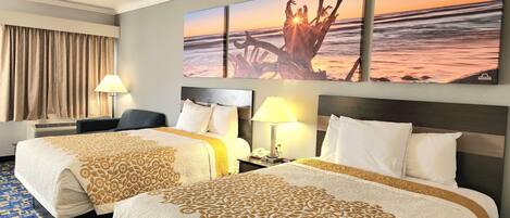 Surmatelas, rideaux occultants, fer et planche à repasser