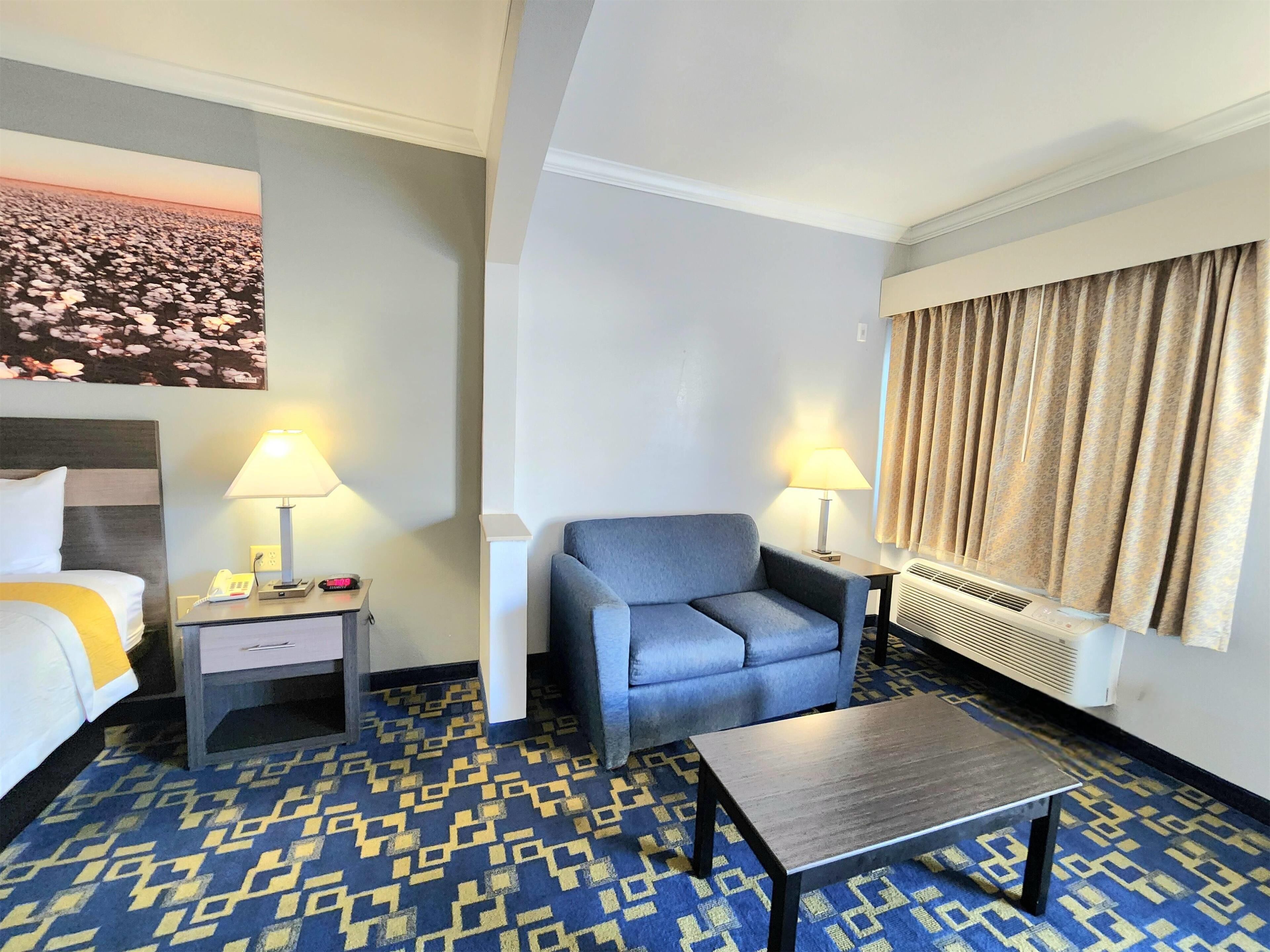 pillow-top beds, blackout curtains, iron/ironing board