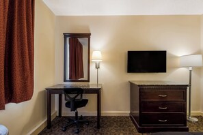 Desk, free WiFi, bed sheets