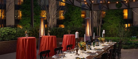 Outdoor banquet area