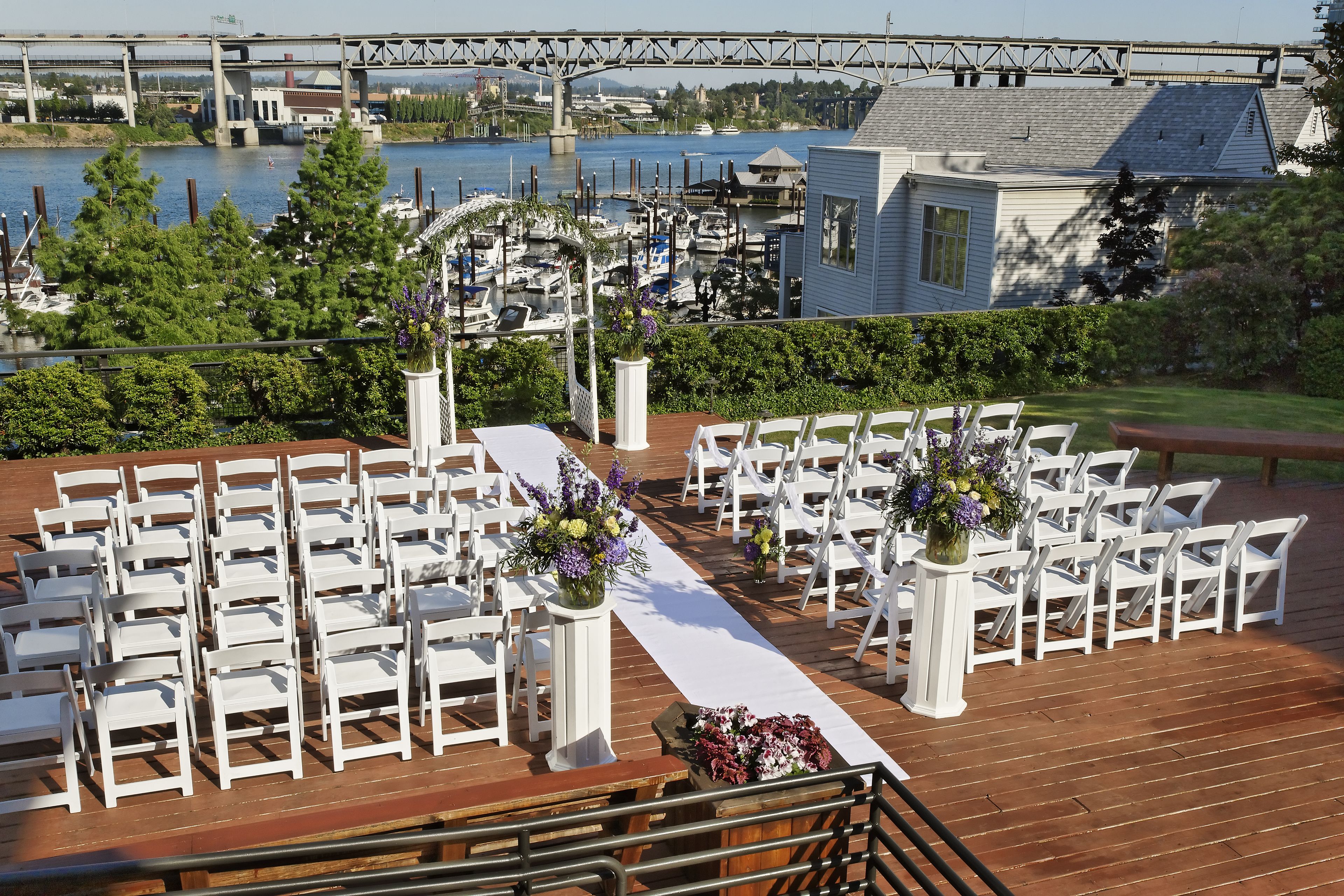 outdoor wedding area
