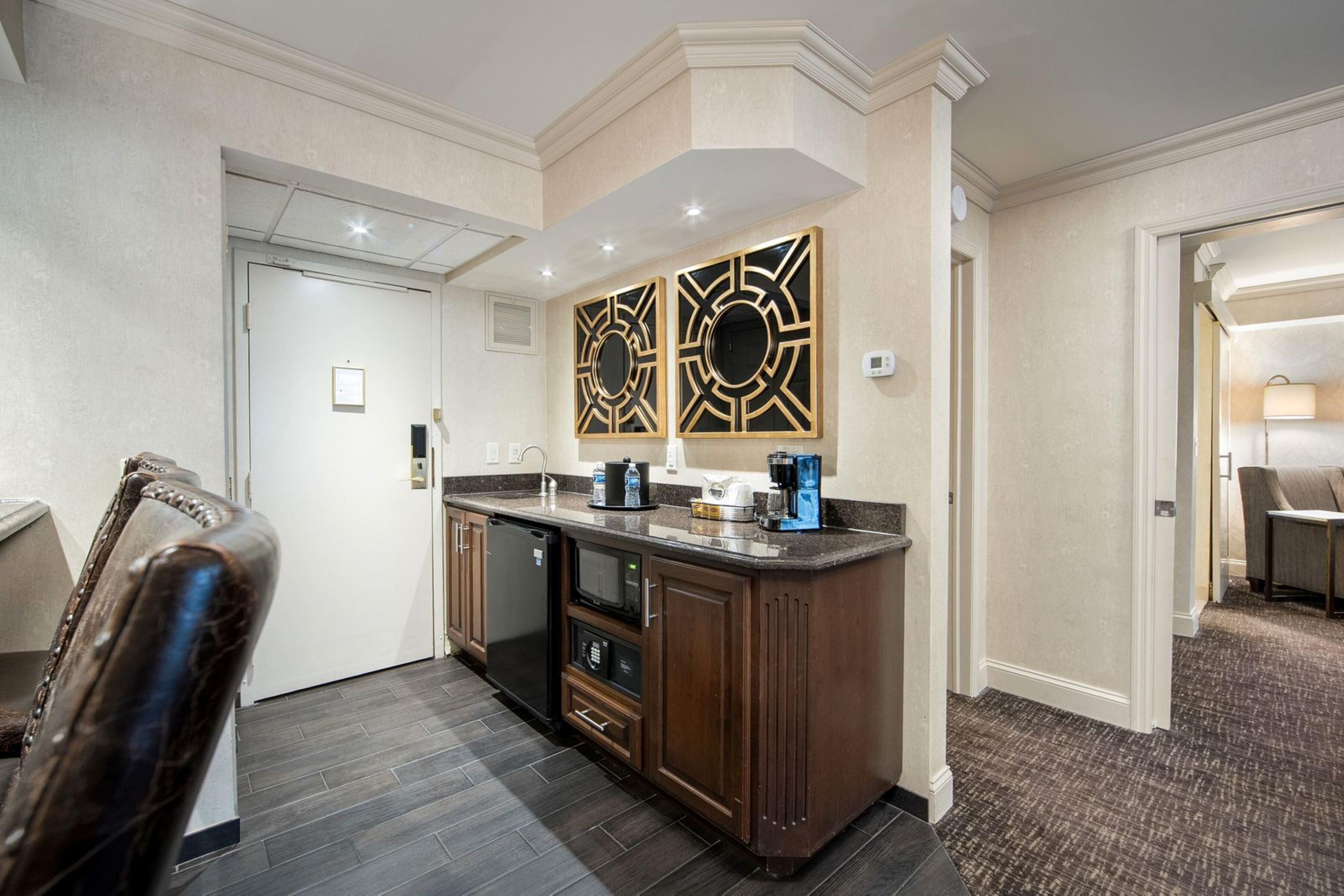 Suite, 1 King Bed, Non Smoking, Refrigerator & Microwave | In-room safe, desk, laptop workspace, blackout drapes