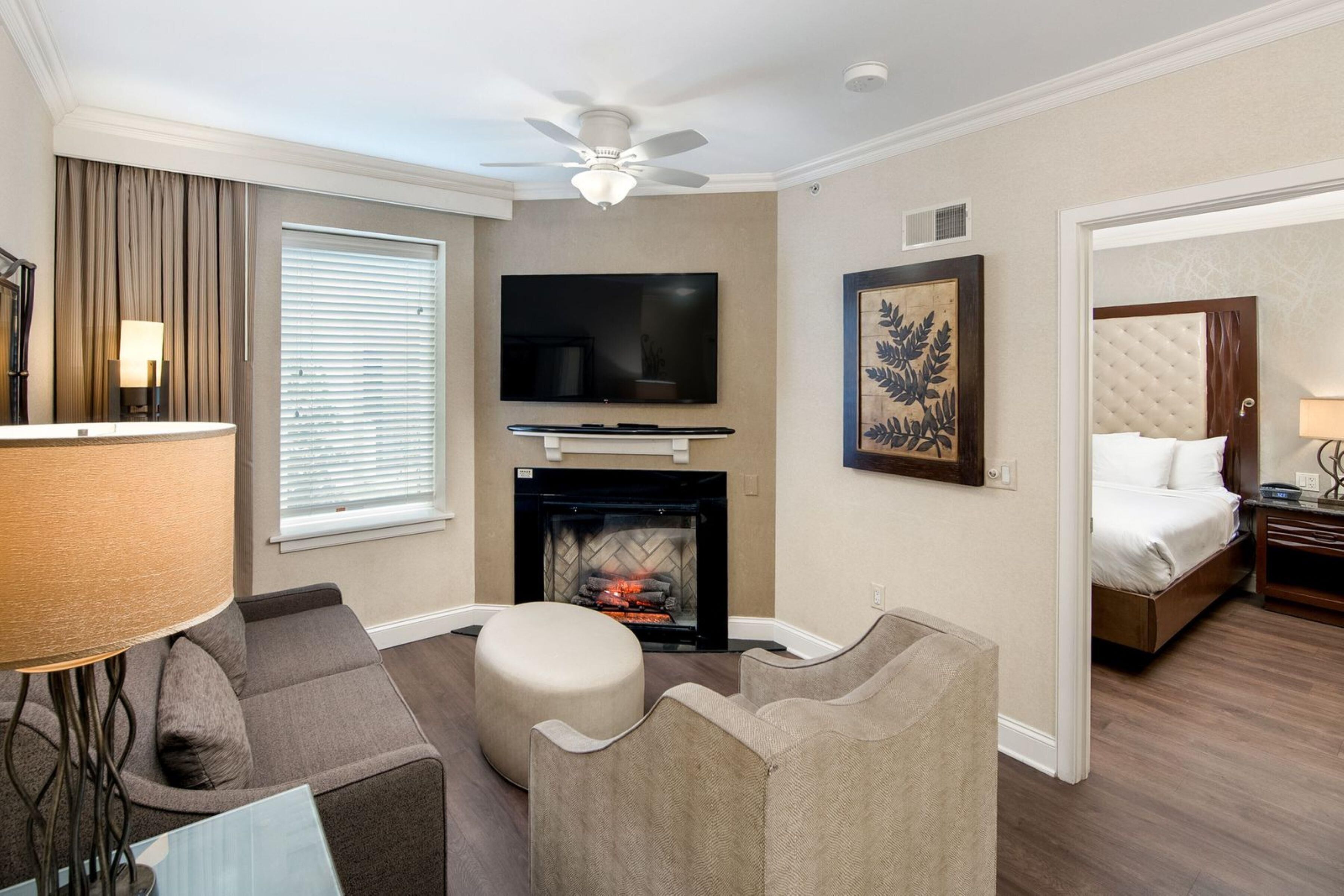 In-room safe, desk, laptop workspace, blackout curtains