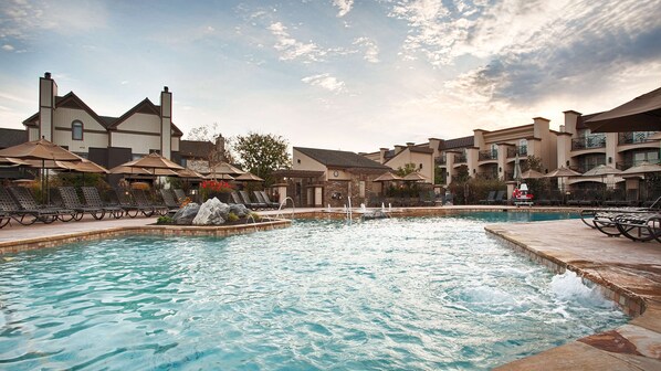 Indoor pool, seasonal outdoor pool, cabanas (surcharge), pool umbrellas