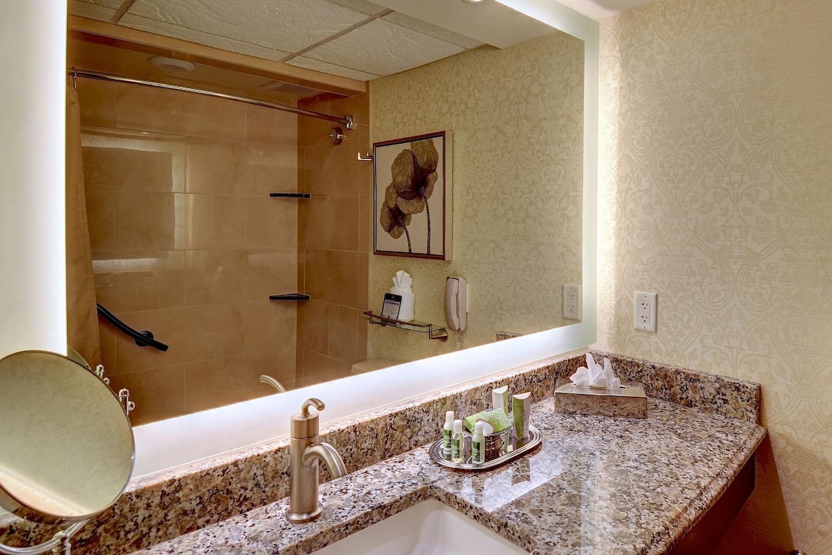 Bathroom | Free toiletries, hair dryer, towels, soap