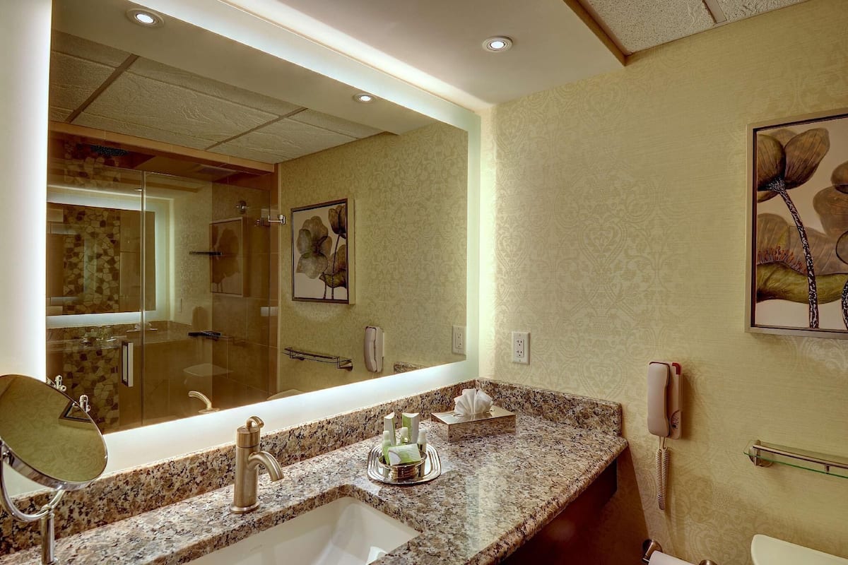 Free toiletries, hair dryer, towels, soap