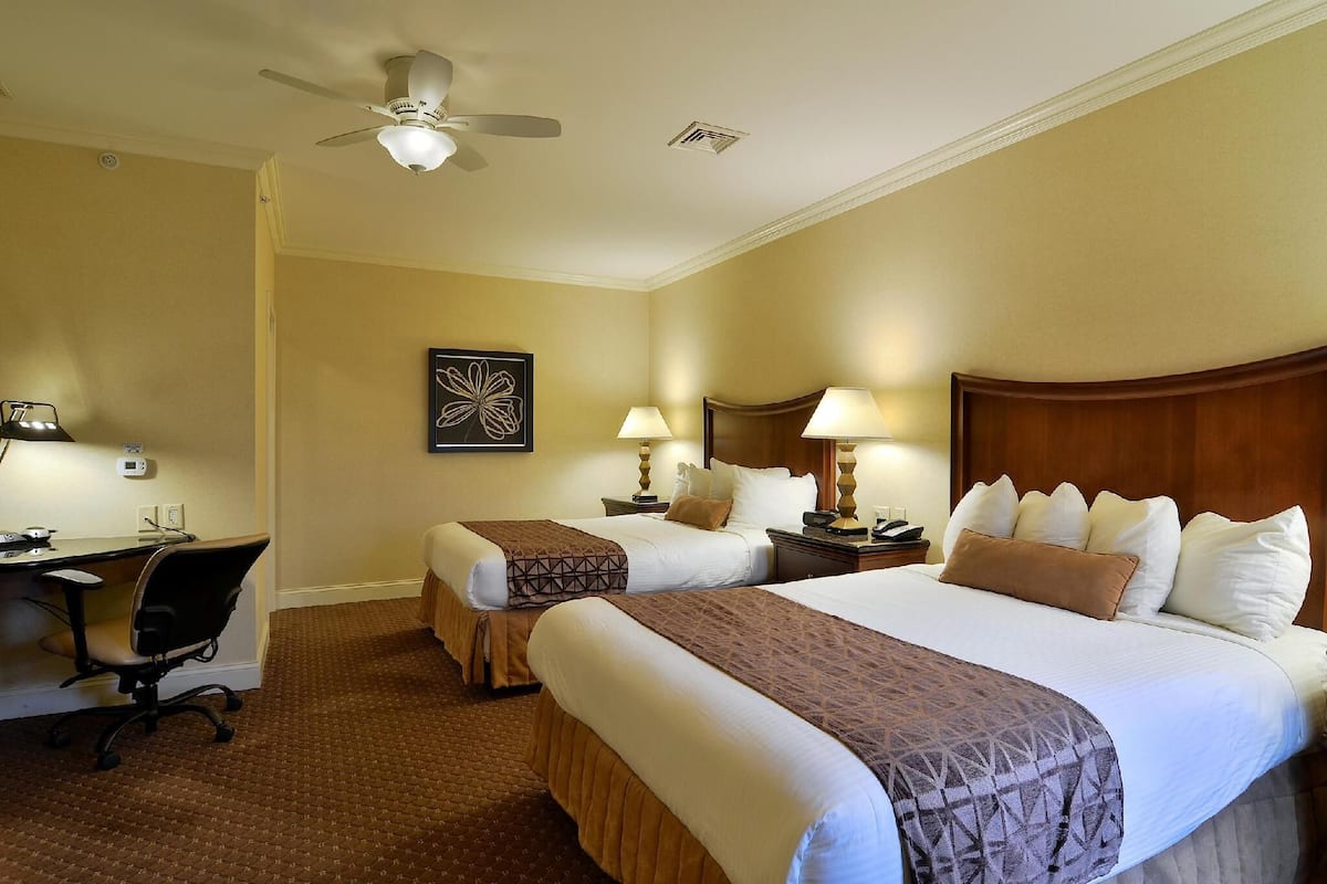 In-room safe, desk, laptop workspace, blackout drapes