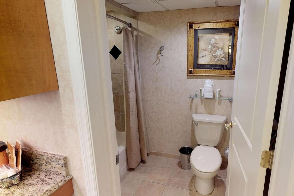 Bathroom | Free toiletries, hair dryer, towels, soap