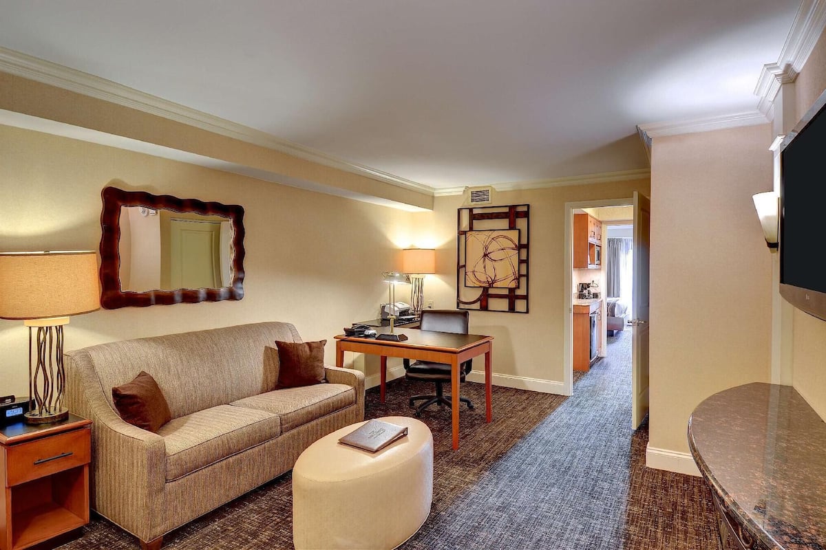 Living area | 42-inch flat-screen TV with digital channels, TV, iPod dock