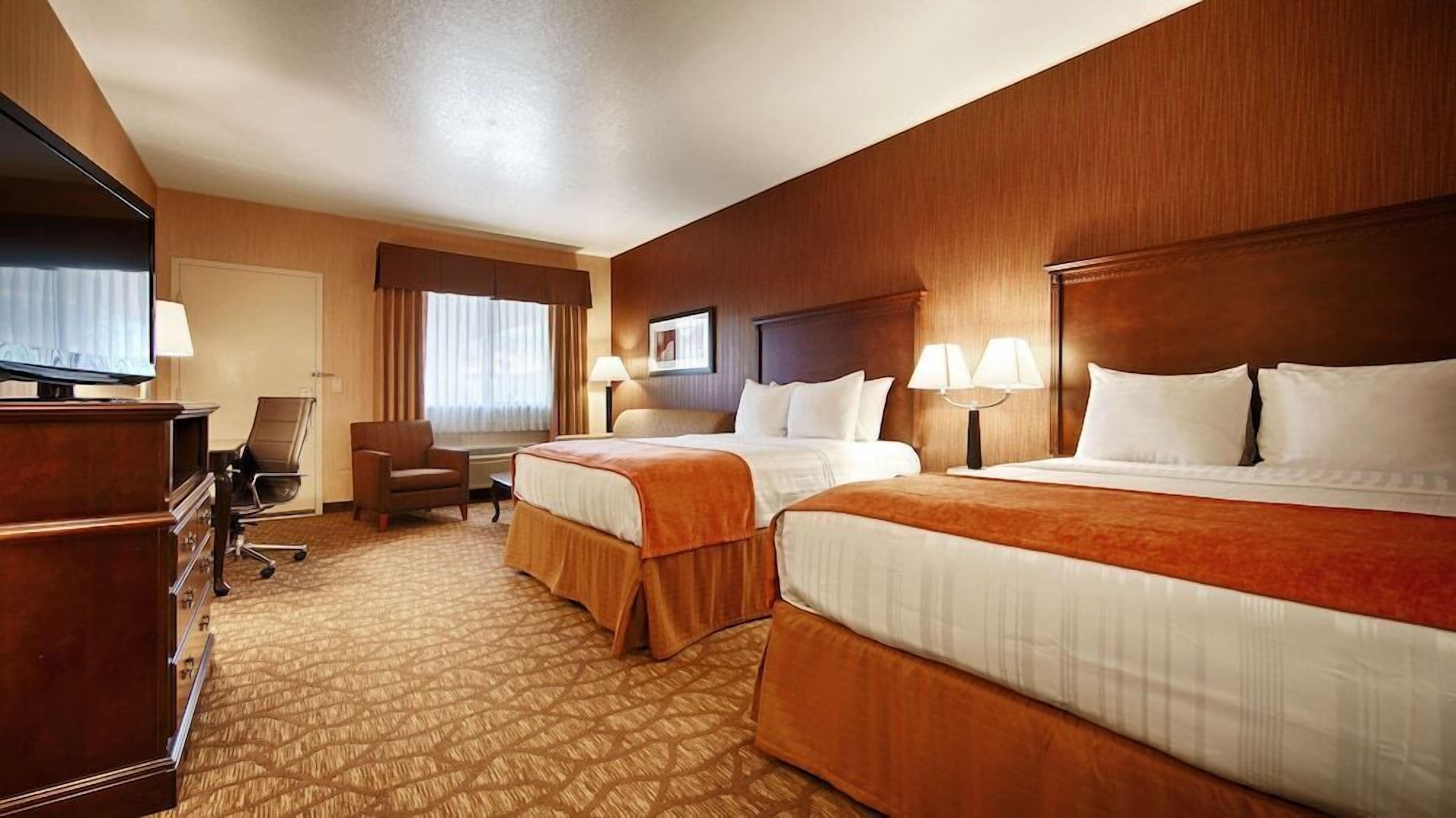 In-room safe, desk, blackout curtains, iron/ironing board