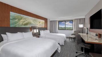 Premium bedding, individually furnished, desk, laptop workspace