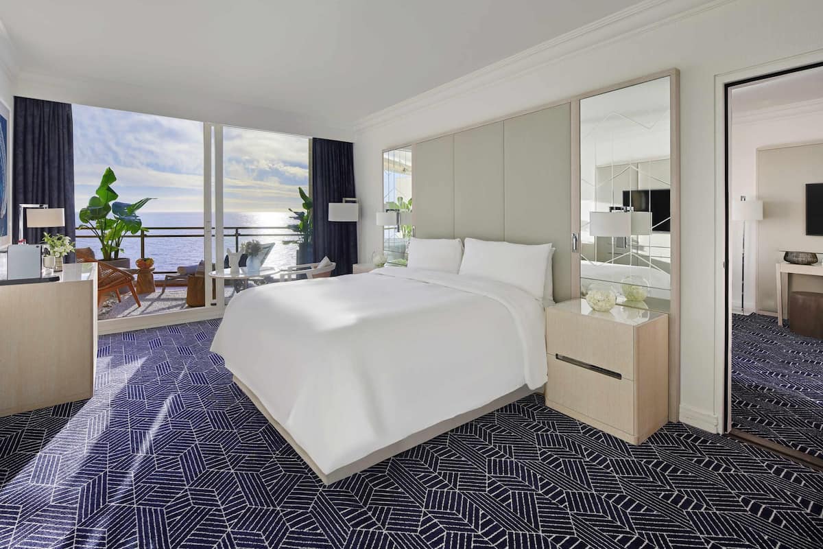 Suíte, vista para o mar (Riviera) | Roupas de cama premium, frigobar, cofres nos quartos