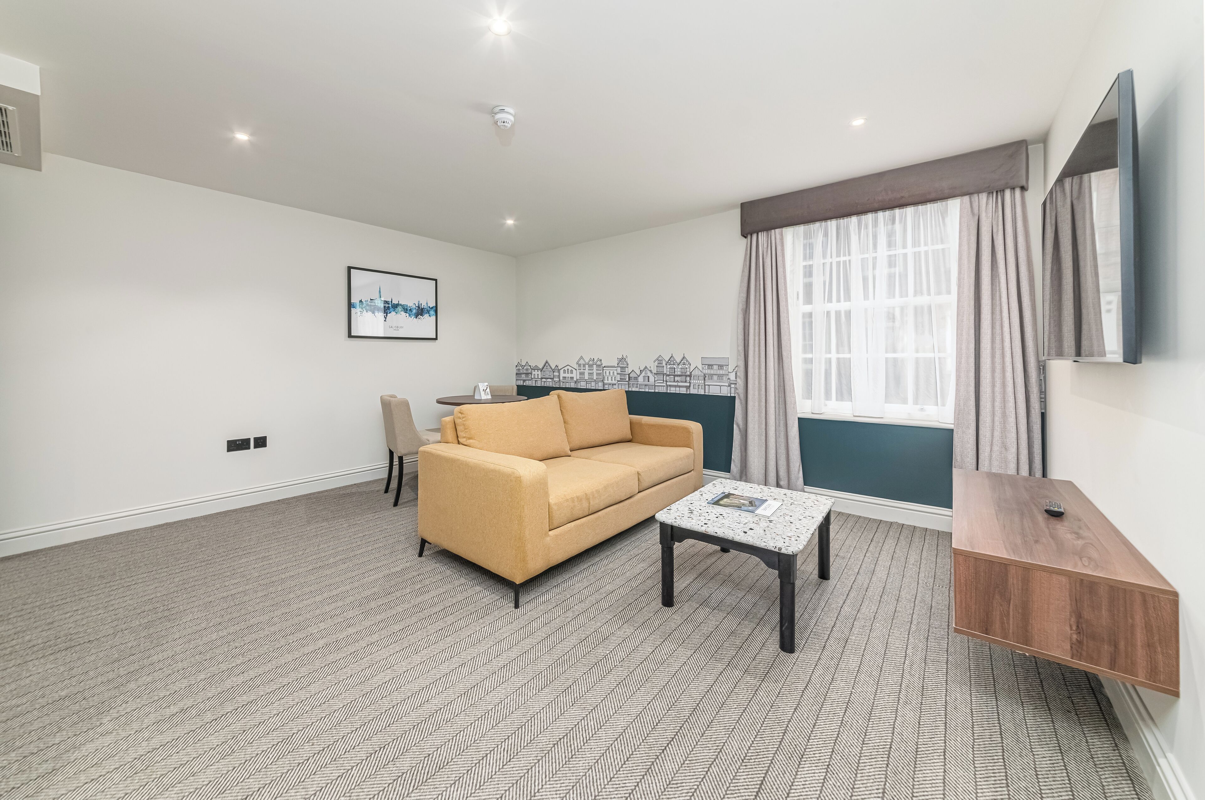 apartment, 1 queen bed, accessible | living area | tv