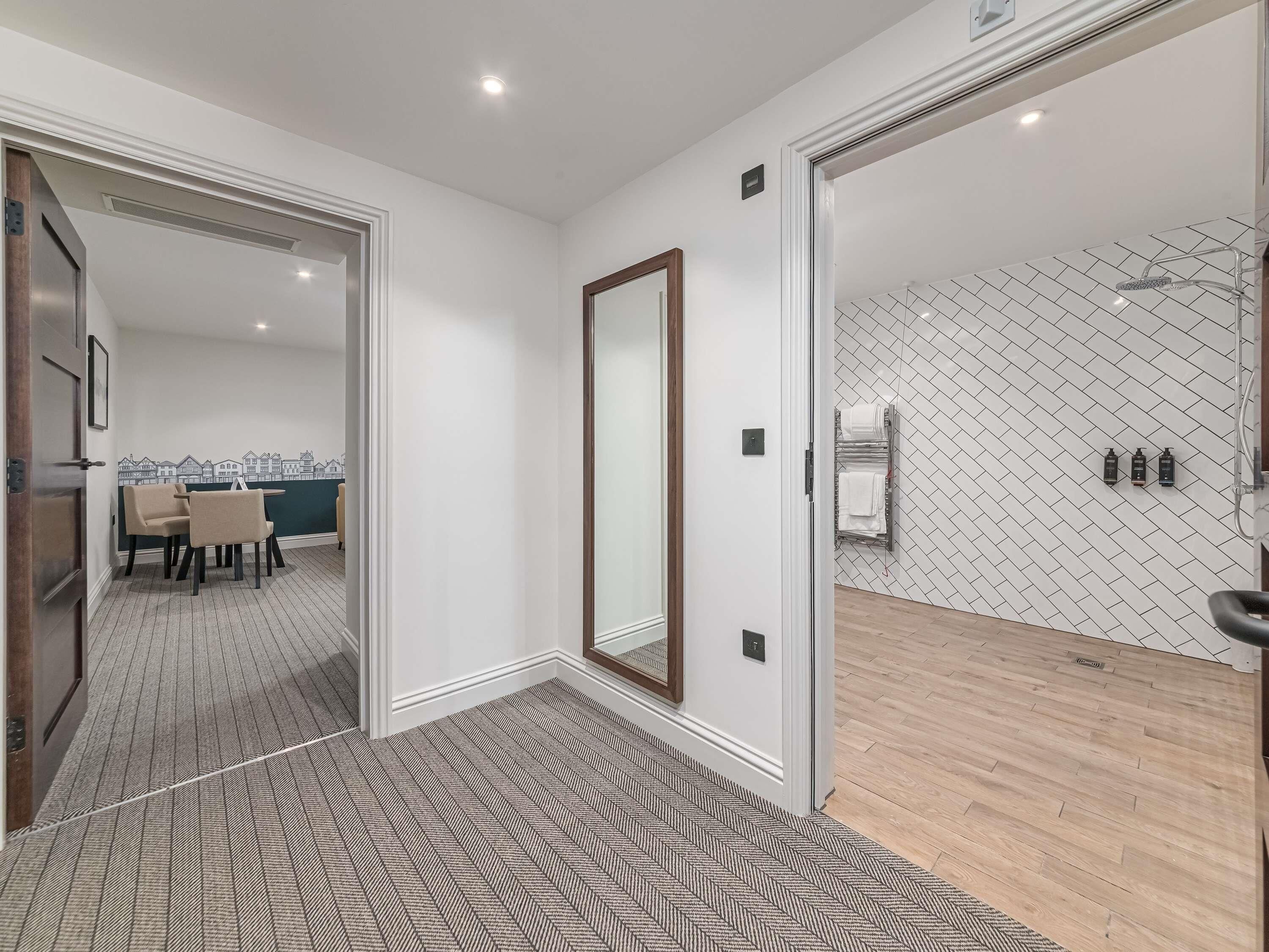 Apartment, 1 Queen Bed, Accessible | Premium bedding, desk, laptop workspace, blackout drapes