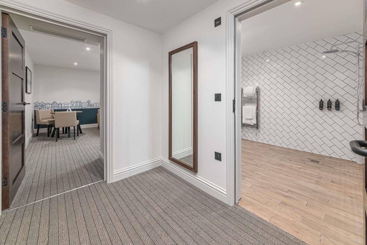 Apartment, 1 Queen Bed, Accessible | Premium bedding, desk, laptop workspace, blackout drapes