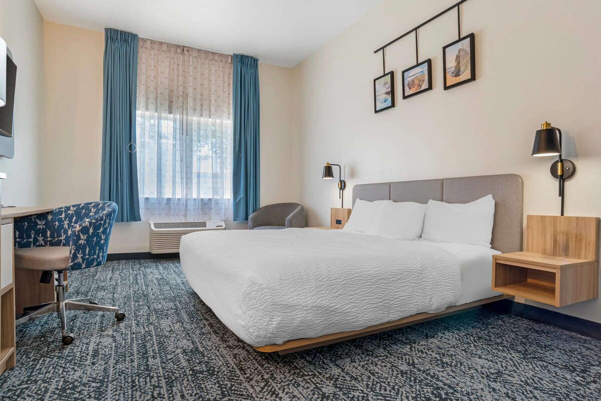 Habitación, 1 cama King size, con acceso para personas discapacitadas, para no fumadores | Escritorio, tabla de planchar con plancha y cunas gratuitas 