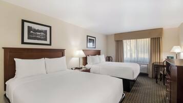 Desk, laptop workspace, iron/ironing board, free cots/infant beds