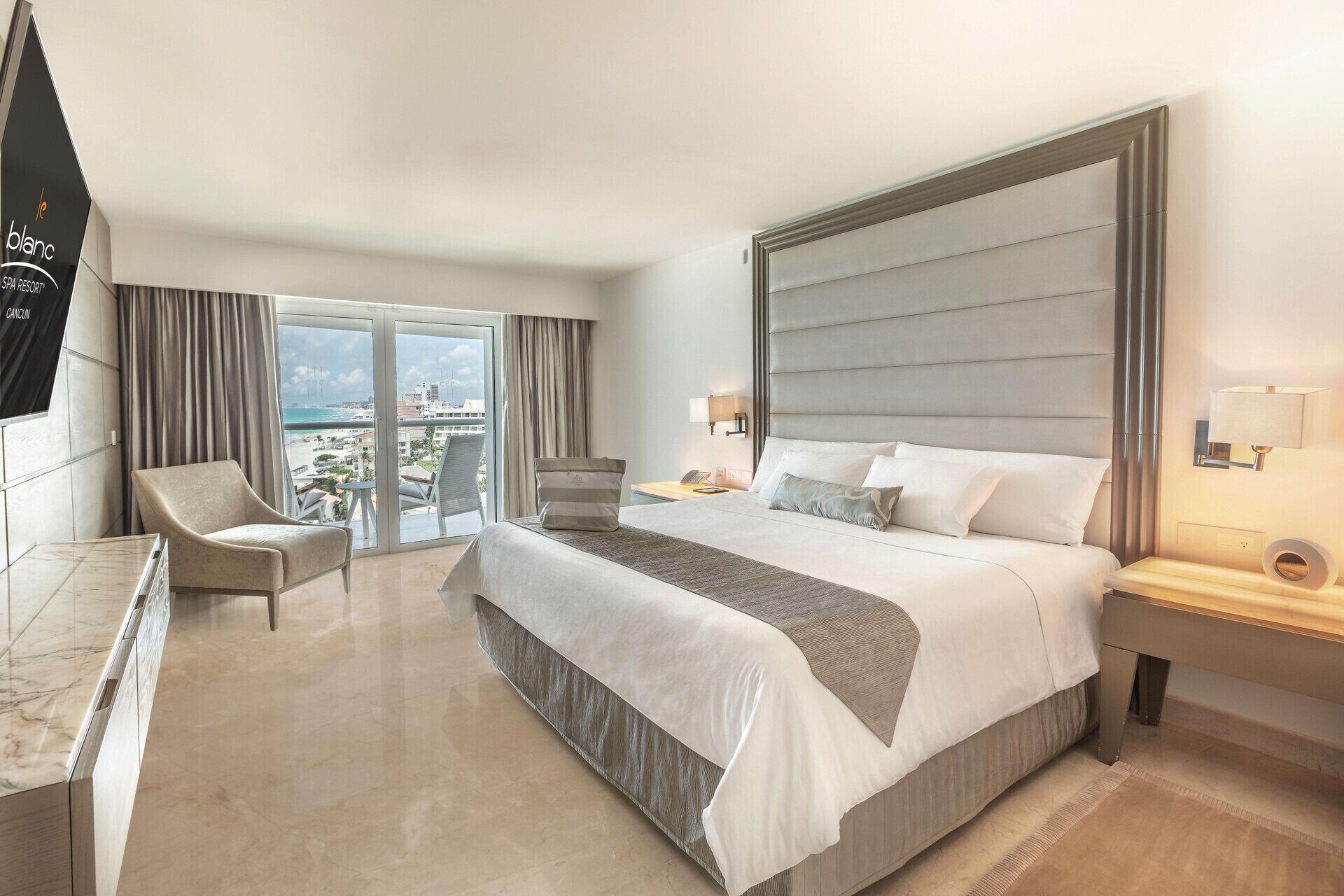 Premium bedding, down comforters, Tempur-Pedic beds, free minibar