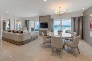 Premium bedding, down duvets, Tempur-Pedic beds, free minibar