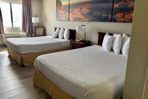 Standard Room, 2 Queen Beds | Desk, blackout drapes, iron/ironing board, free WiFi