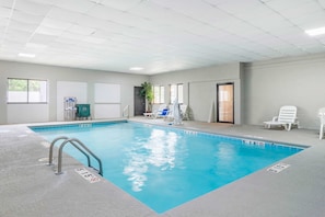 Indoor pool, sun loungers
