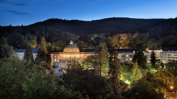 A large building with a prominent dome, surrounded by trees and hills. - Maritim Hotel Bad Wildungen (Bad Wildungen)