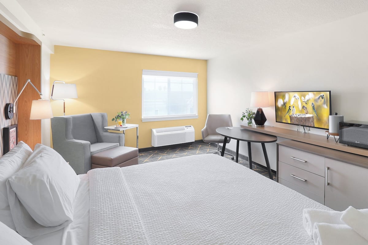 Premium Room, 1 King Bed | Desk, iron/ironing board, cribs/infant beds, rollaway beds