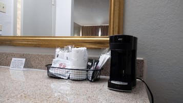 Desk, blackout drapes, iron/ironing board, WiFi (free)