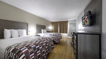 Deluxe Room, 2 Double Beds (Smoke Free) | Desk, blackout curtains, iron/ironing board, free WiFi