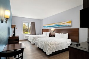 Studio, 2 Queen Beds, Non Smoking | Desk, blackout drapes, iron/ironing board, free WiFi