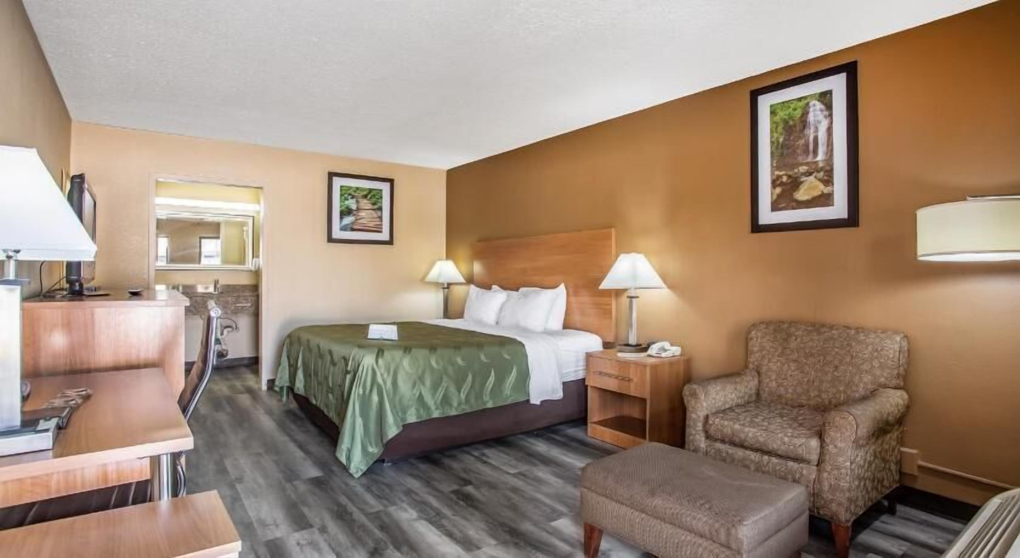 Blackout curtains, iron/ironing board, free WiFi, bed sheets