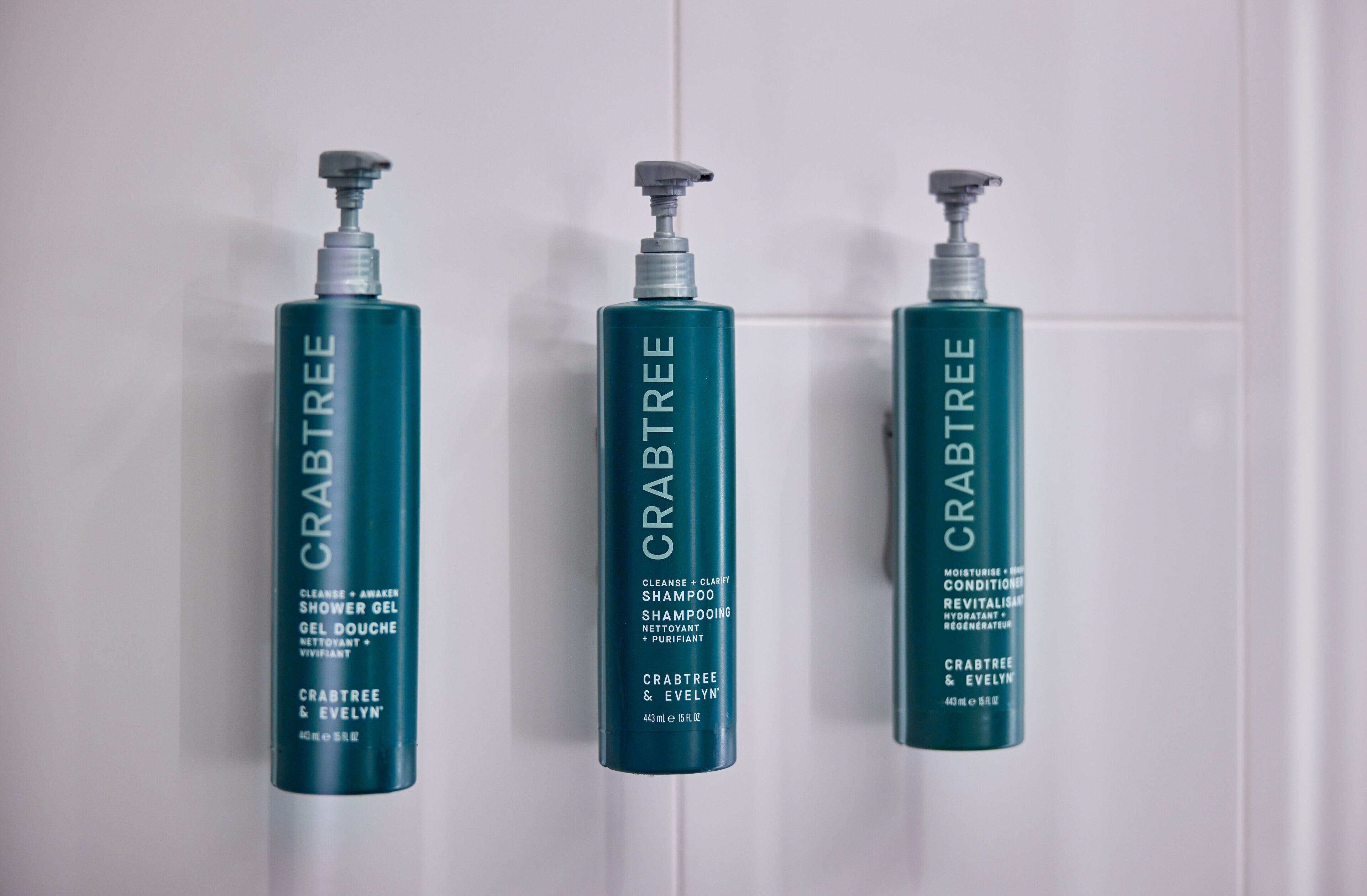 shower, designer toiletries, hair dryer, bathrobes