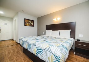 Habitación estándar, 1 cama de matrimonio grande, no fumadores, frigorífico y microondas | Ropa de cama de alta calidad, mobiliario individual, escritorio