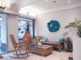 Siddeområde i lobbyen