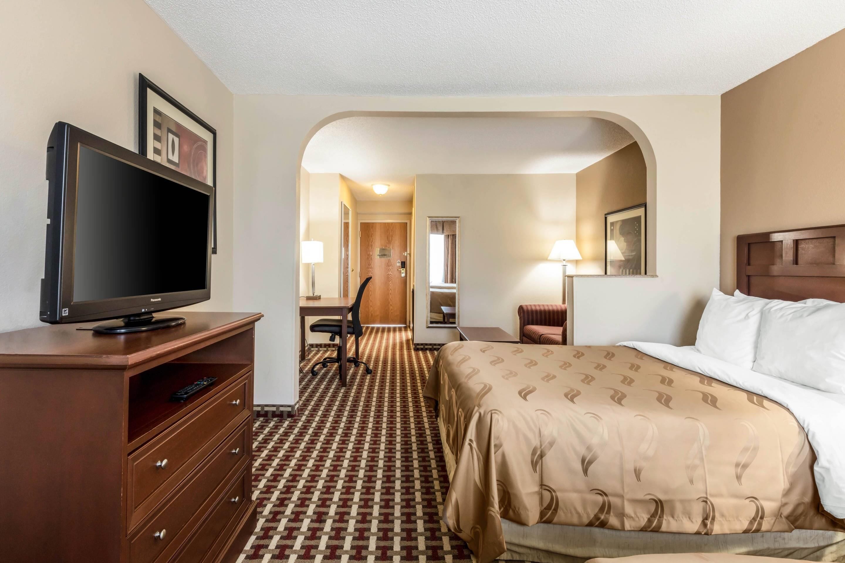 1 bedroom, desk, soundproofing, iron/ironing board