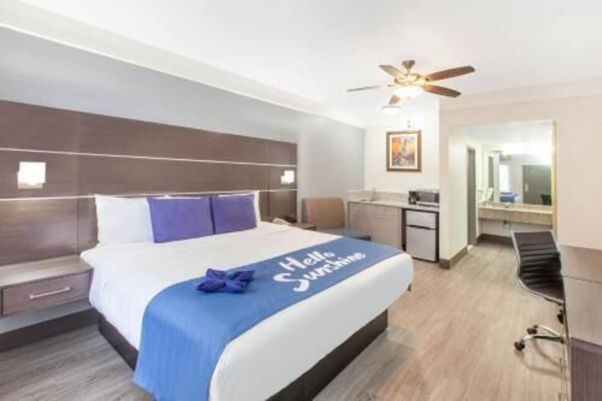 Premium bedding, blackout drapes, iron/ironing board, free WiFi