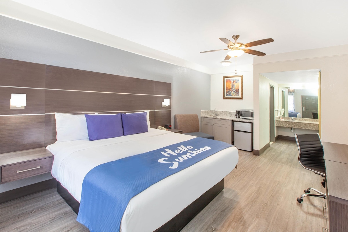 Premium bedding, blackout drapes, iron/ironing board, WiFi (free)