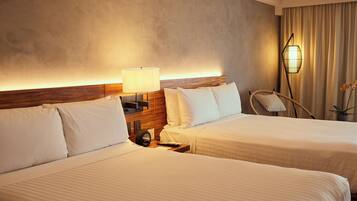 Deluxe Room, 2 Double Beds | Premium bedding, in-room safe, desk, laptop workspace