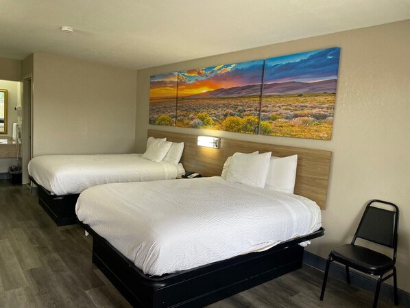 Pillowtop beds, in-room safe, desk, iron/ironing board