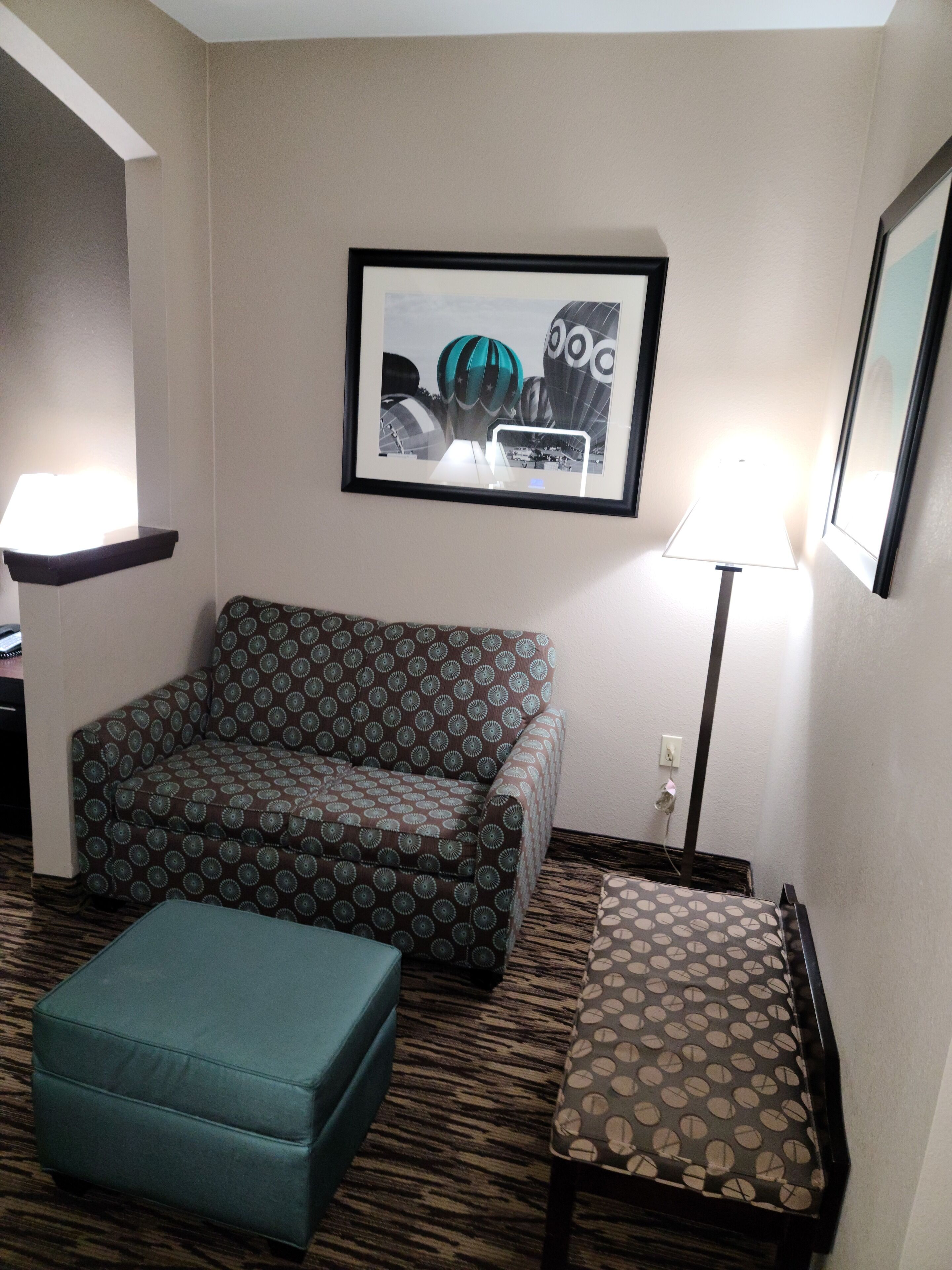 1 bedroom, premium bedding, desk, blackout curtains