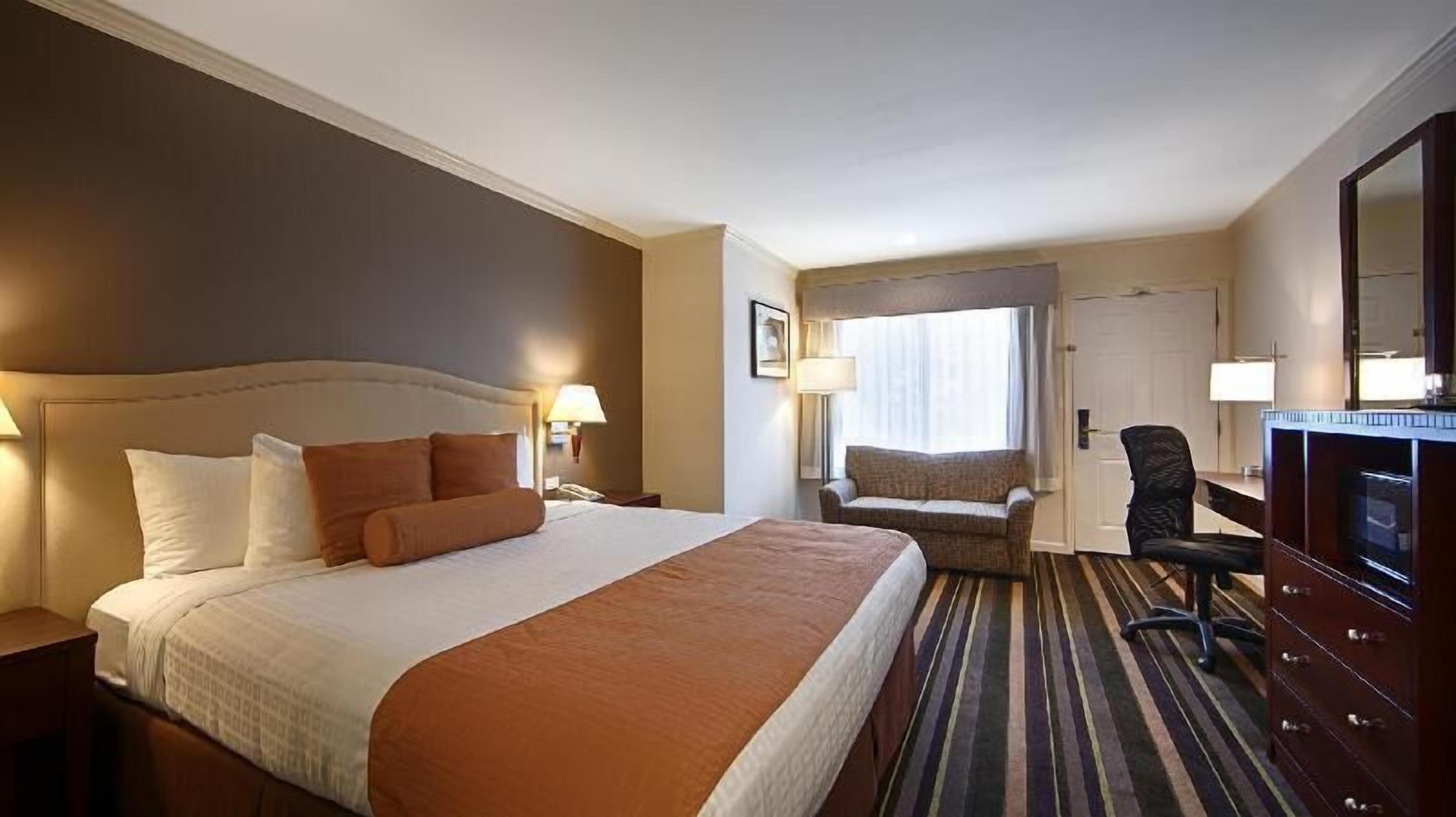 Hypo-allergenic bedding, in-room safe, desk, laptop workspace