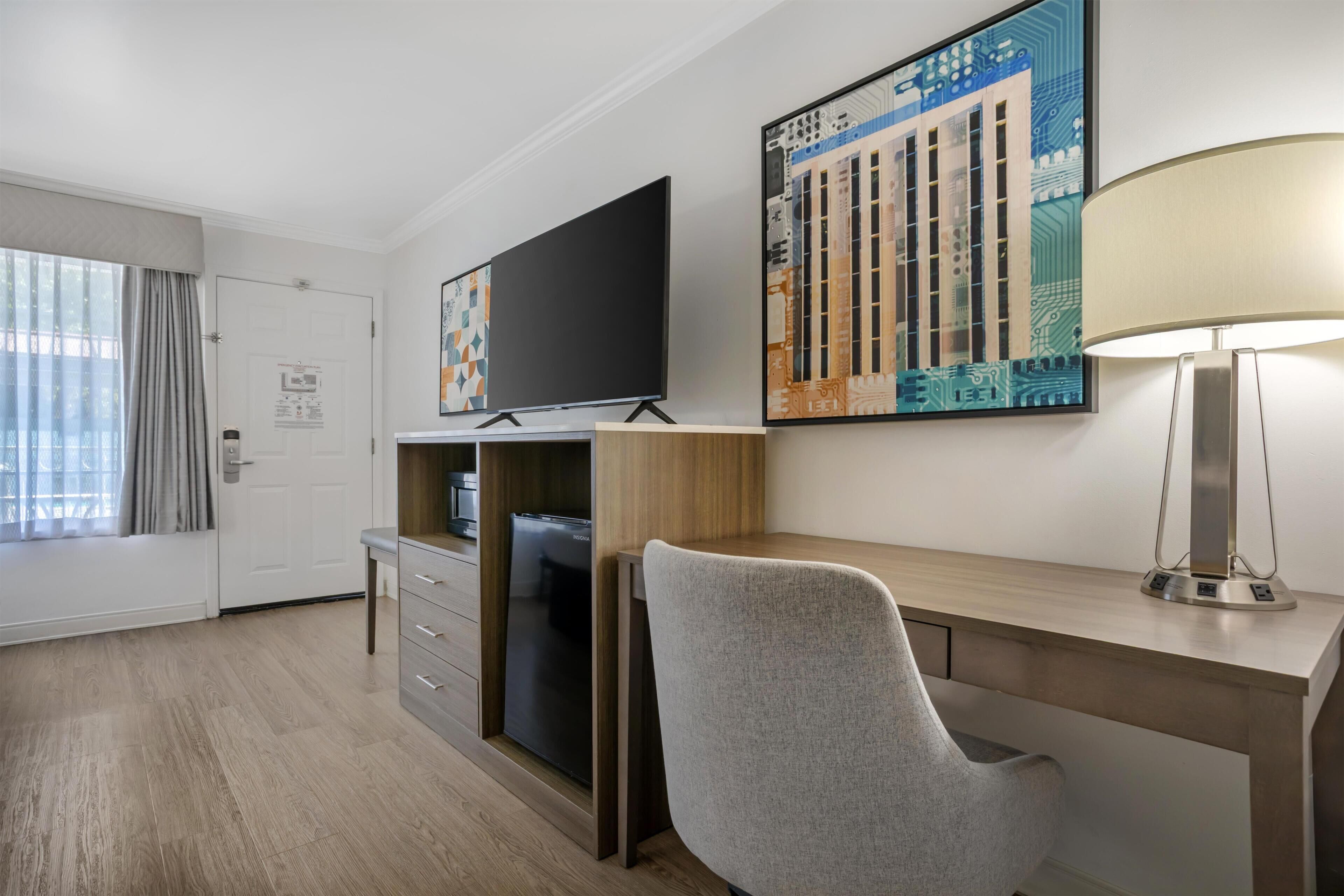 Standard Room, 2 Queen Beds, Non Smoking, Refrigerator & Microwave | Hypo-allergenic bedding available, in-room safe, desk, laptop workspace