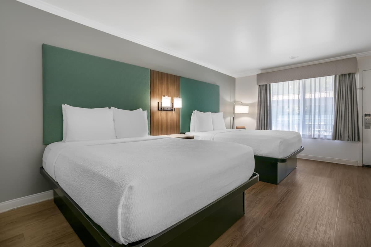 Standard Room, 2 Queen Beds, Non Smoking, Refrigerator & Microwave | Hypo-allergenic bedding, in-room safe, desk, laptop workspace