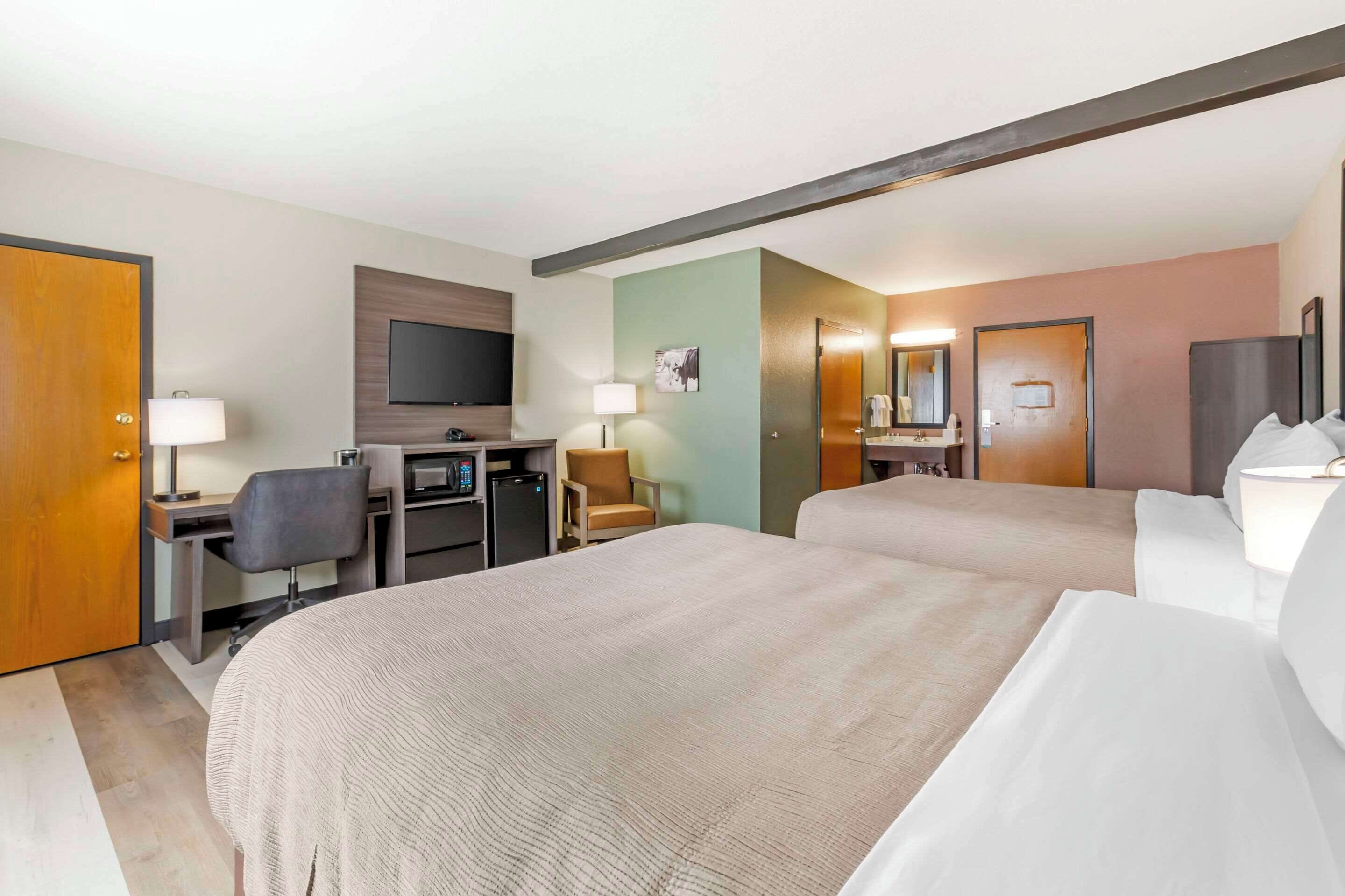 room, 2 queen beds, accessible, non smoking | pillow-top beds, in-room safe, desk, blackout curtains