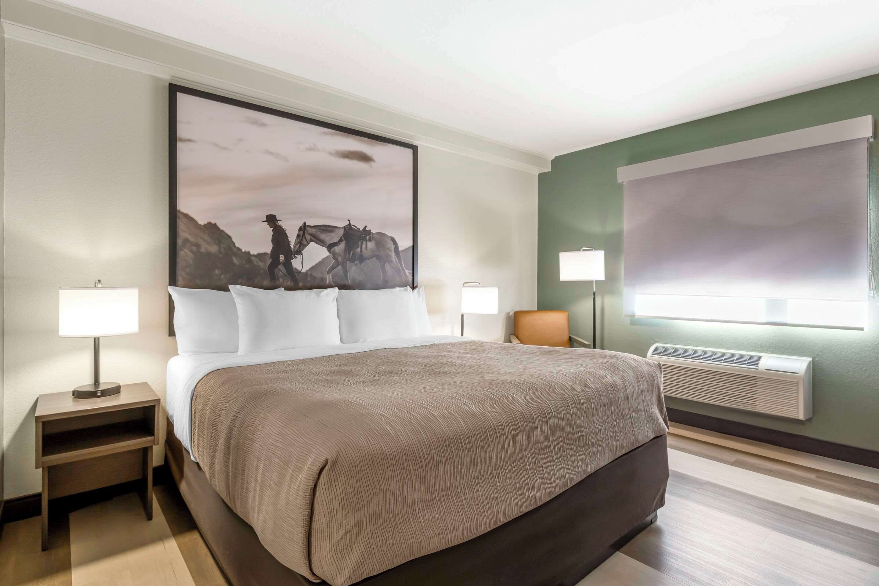 standard room, 1 king bed, non smoking | pillow-top beds, in-room safe, desk, blackout curtains