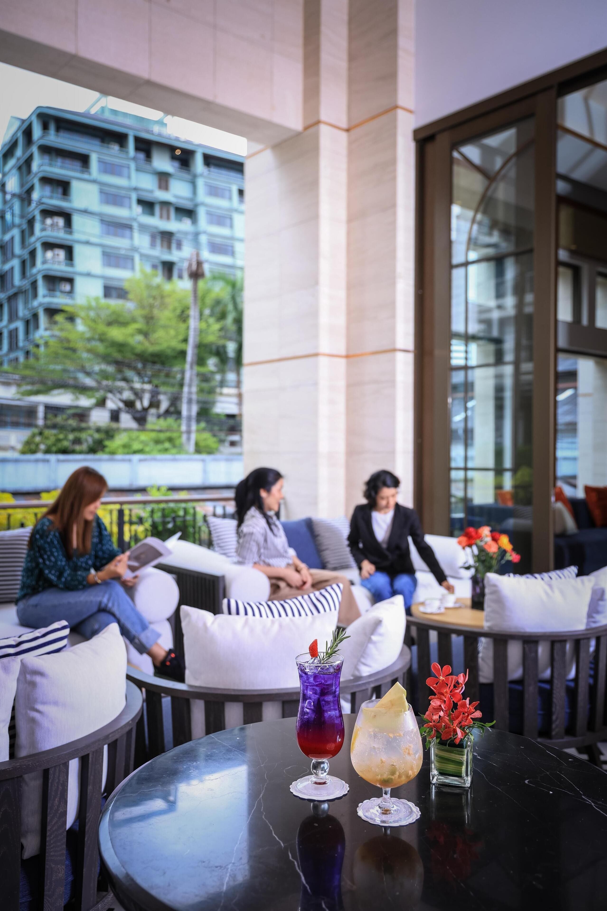 breakfast served, garden views