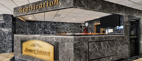 Mostrador de check-in y check-out